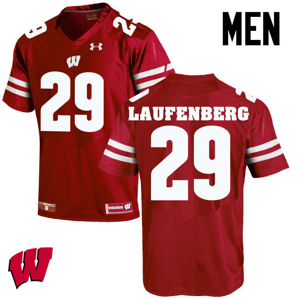 Wisconsin Badgers Men's #29 Troy Laufenberg NCAA Under Armour Authentic Red College Stitched Football Jersey KP40X73HH